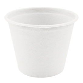 Pot Bio en Canne à Sucre Blanc Ø95mm 425ml (50 Utés)