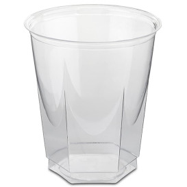 Gobelet Plastique Hexagonal PS Cristal 250ml (50 Utés)
