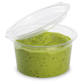 Pot Rond avec charnière APET Transparent 80ml Ø70mm (450 Utés)