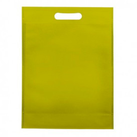 Sac Non-Tissé avec Anses Découpées Pistache 30+10x40cm (25 Utés)