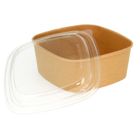 Couvercle Plastique rPET Transparent 17x17cm (50 Utés)