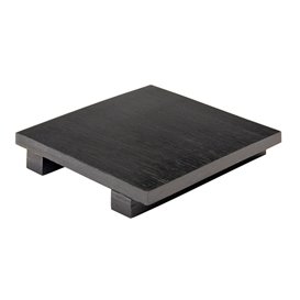 Base en Bambou Noir pour Sushi 15x15x2,5cm (1 Uté)