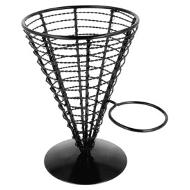 Panier Présentation en Acier et récipient Ø128x180mm (1 Uté)