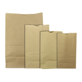 Sac en papier Kraft sans anses 50g/m² 22+12x30cm (25 Unités)