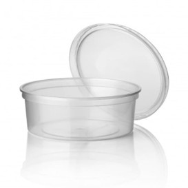 Pot en Plastique Transparent 350ml Ø11,5cm  (500 Utés)