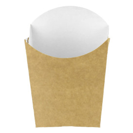 Etui à Frites Kraft Moyen 8,2x3,5x12,5cm (500 Unités)