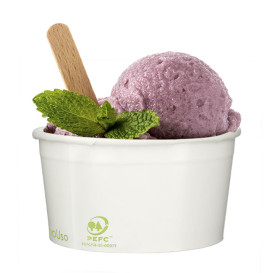 Pot à glace en Carton Ecologique 100ml (2600 Unités)