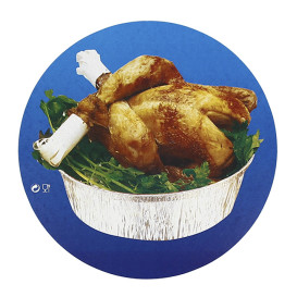 Couvercle Carton Récipient Rond 1900ml poulet (125 Unités)