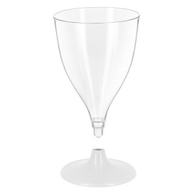 Coupe Réutilisable PS Eau/Vin Pied Blanc 200ml 2P (48 Unités)