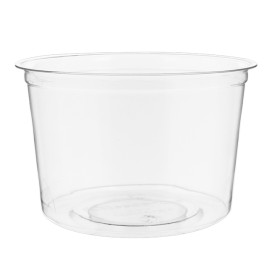 Récipient Compostable PLA Transparent 470ml (50 Utés)