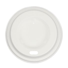 Couvercle Avec Trou en Fibre Moulée Blanc Ø7,0cm (60 Utés)