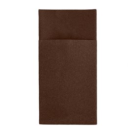 Serviette Kangourou en Airlaid Marron 40x40cm (30 unités)