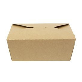 Boîte Américaine Kraft-Kraft 17x13,5x6,5cm 1.300ml (25 Utés)