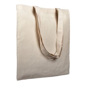 Sac Coton avec Anses Longues Beige 38x42cm (200 Utés)