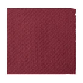 Serviette Cocktail en Papier Molletonnée 20x20cm Bordeaux (100 Utés)