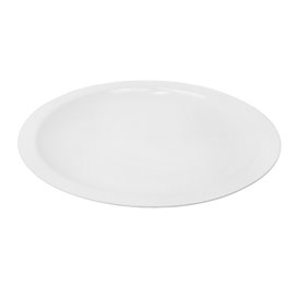 Assiette Dure Réutilisable Plate Blanc PP Ø18,5cm (25 Utés)