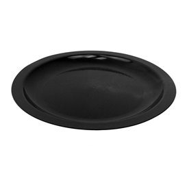 Assiette Dure Réutilisable Plate Noir PP Ø18,5cm (25 Utés)