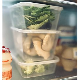 Barquette en Plastique PP Transparente 750ml 17,4x11,6x5,5cm (25 Utés)