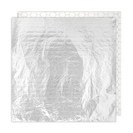 Papier d'Aluminium Ingraissable Argenté 41x41cm (500 Uds)